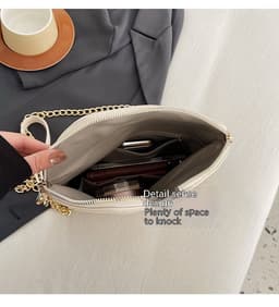 image-Chain One Shoulder Zipper New Bag For Women