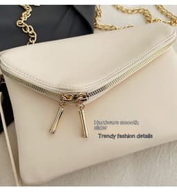 image-Chain One Shoulder Zipper New Bag For Women