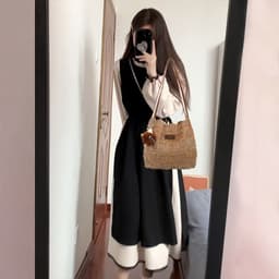 image-Fashion All-match One-shoulder Tote Bucket Bag