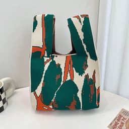 image-Korean Style All-match Knitted Tote Bag Retro