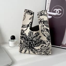 image-Korean Style All-match Knitted Tote Bag Retro