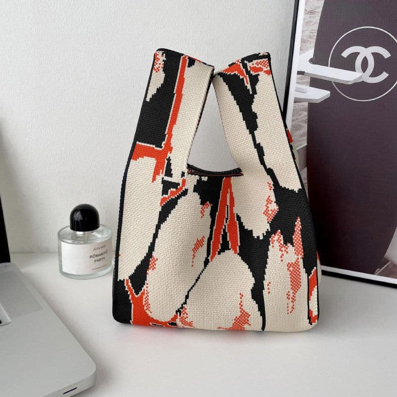 image-Korean Style All-match Knitted Tote Bag Retro