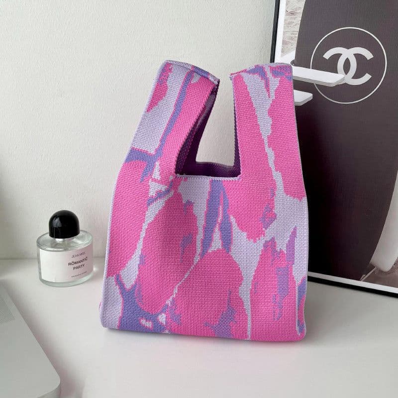 image-Korean Style All-match Knitted Tote Bag Retro