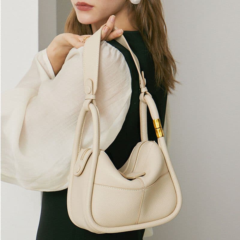 image-New One-shoulder Elegant Handbag For Women First Layer Cowhide Bag All-matching Women
