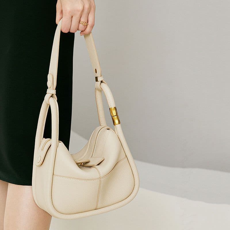 image-New One-shoulder Elegant Handbag For Women First Layer Cowhide Bag All-matching Women