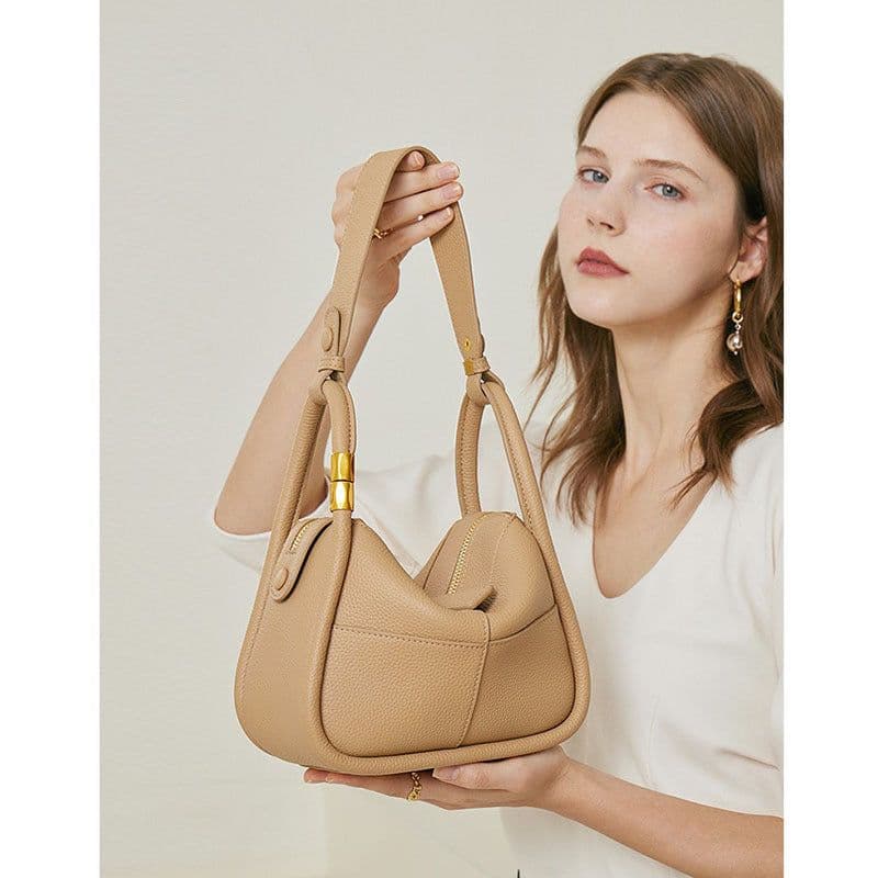 image-New One-shoulder Elegant Handbag For Women First Layer Cowhide Bag All-matching Women