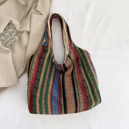 image-Simple Handbag Commuter Large Capacity Retro Personality Underarm Bag