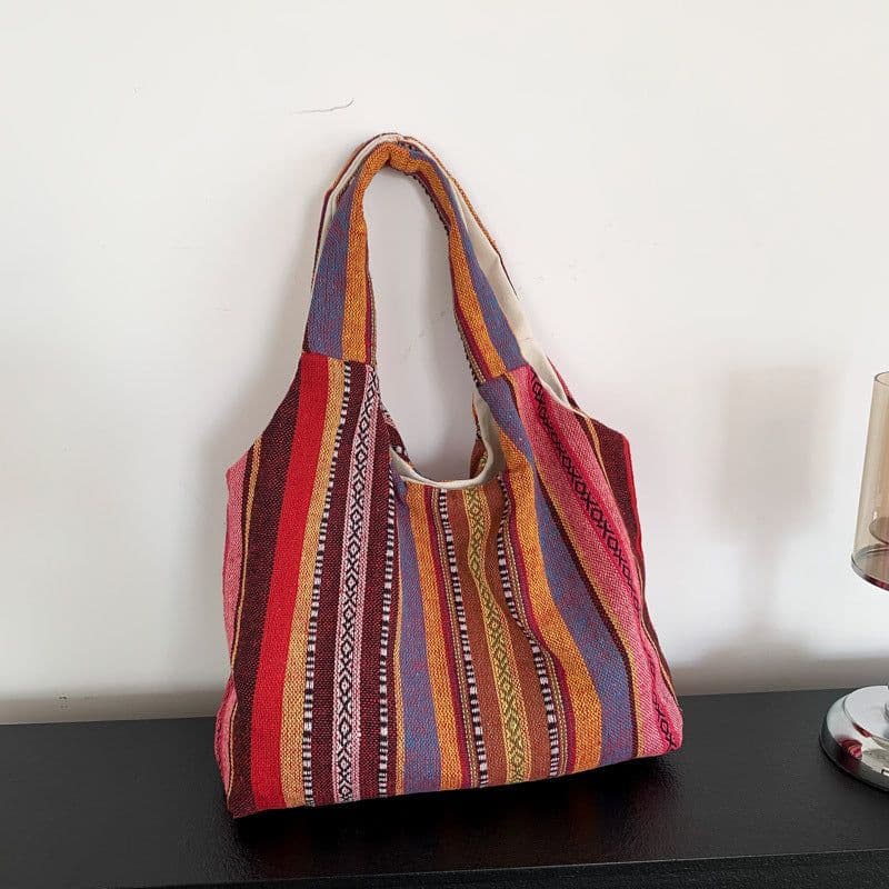 image-Simple Handbag Commuter Large Capacity Retro Personality Underarm Bag