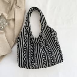 image-Simple Handbag Commuter Large Capacity Retro Personality Underarm Bag