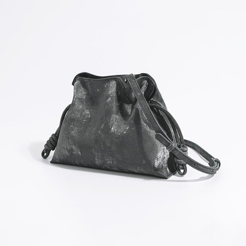 image-New Chinese Satin Cowhide Drawstring Lucky Bag