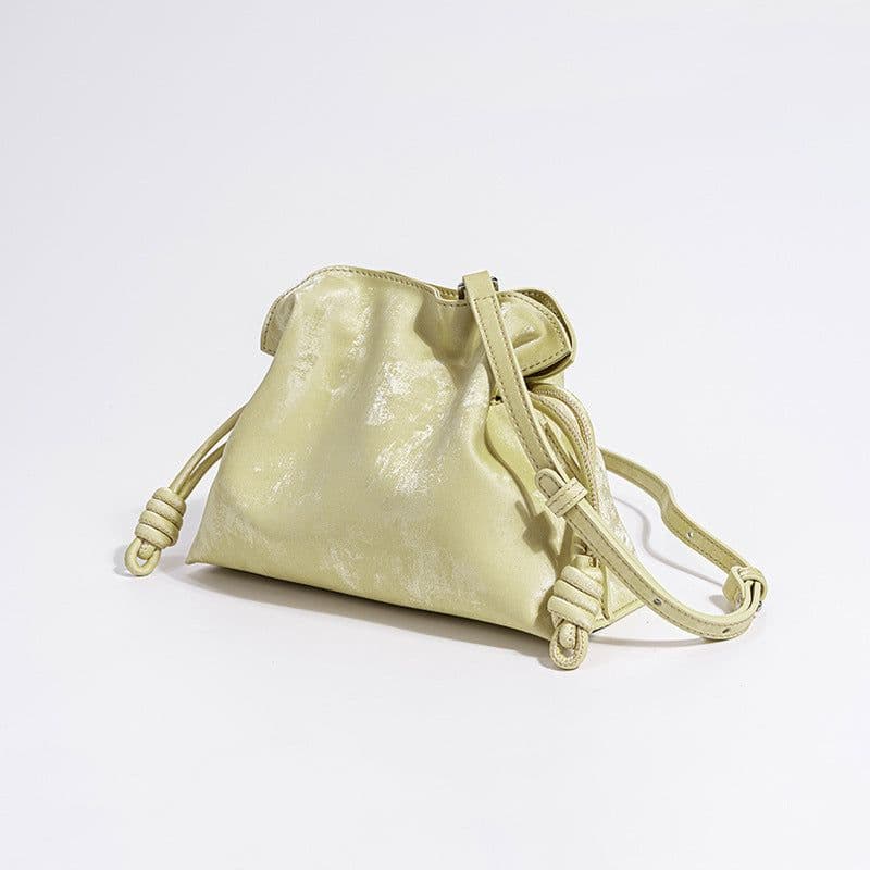 image-New Chinese Satin Cowhide Drawstring Lucky Bag