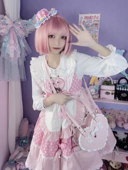 image-Cross Heart Knot Cute Heart Shape Lace Crossbody Portable Shoulder Bag
