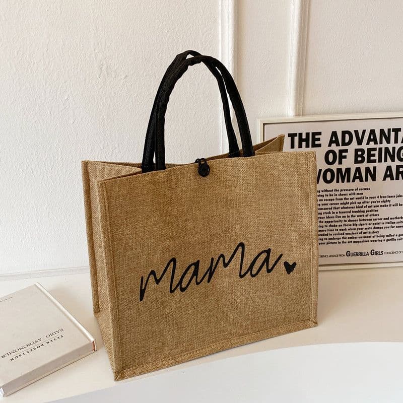 image-Canvas Bag Female Capacity Linen Handbag