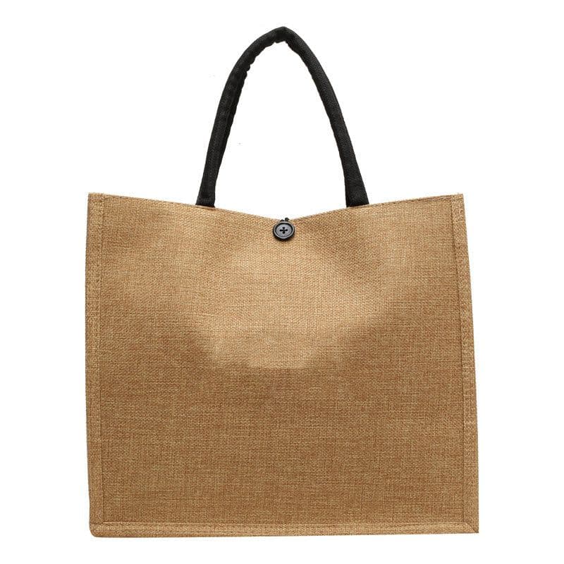 image-Canvas Bag Female Capacity Linen Handbag
