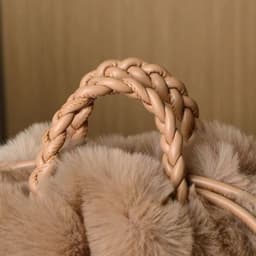 image-Plush Versatile Handbag Women's Pleated Cloud Bag