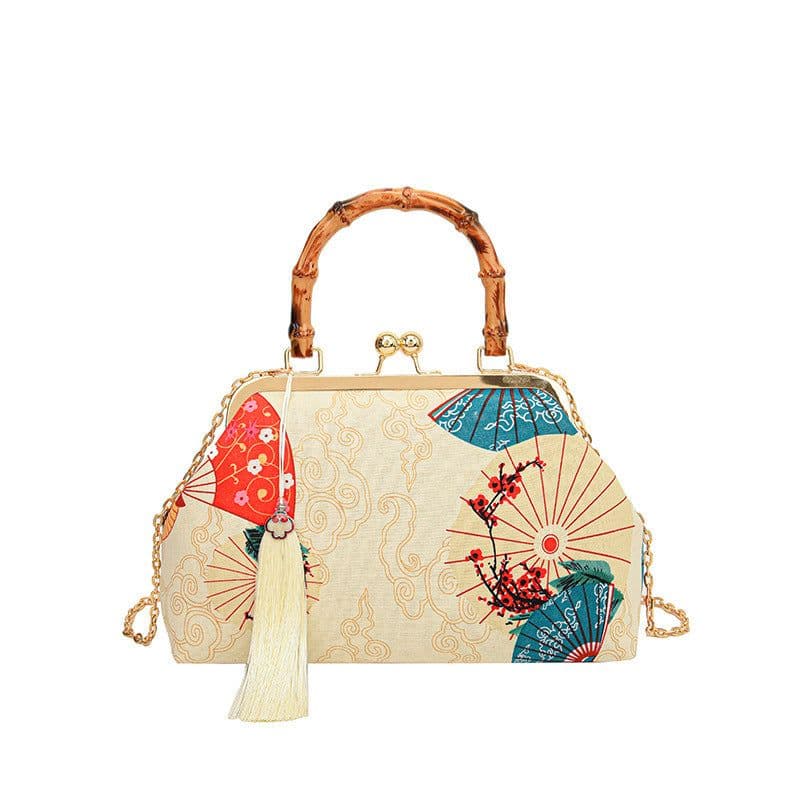image-New Chinese Style Retro National Style Embroidered Clutch Bag Red-crowned Crane Handbag