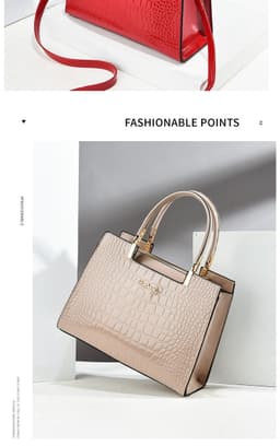 image-Women's Fashion Patent Leather Shoulder Bag
