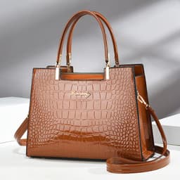 image-Women's Fashion Patent Leather Shoulder Bag