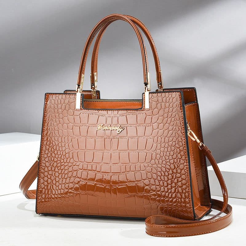 image-Women's Fashion Patent Leather Shoulder Bag