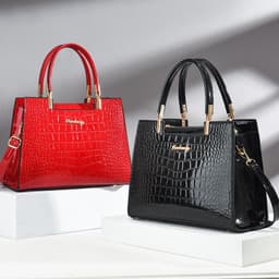 image-Women's Fashion Patent Leather Shoulder Bag