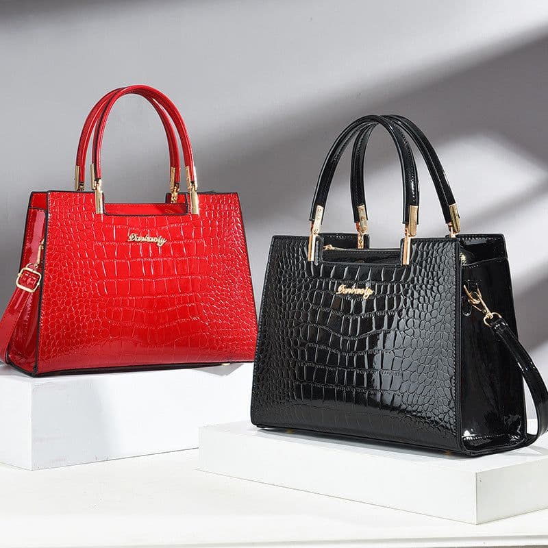 image-Women's Fashion Patent Leather Shoulder Bag