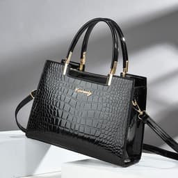 image-Women's Fashion Patent Leather Shoulder Bag