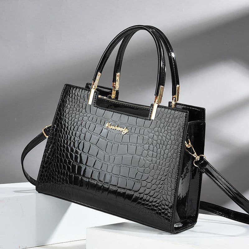 image-Women's Fashion Patent Leather Shoulder Bag