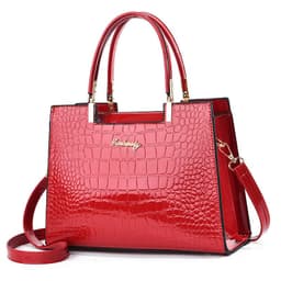 image-Women's Fashion Patent Leather Shoulder Bag