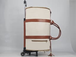 image-Large Capacity Trolley Travel Bag, Portable Folding Fitness Bag
