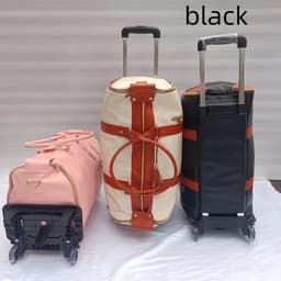 image-Large Capacity Trolley Travel Bag, Portable Folding Fitness Bag
