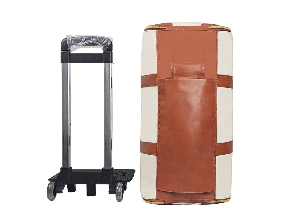 image-Large Capacity Trolley Travel Bag, Portable Folding Fitness Bag