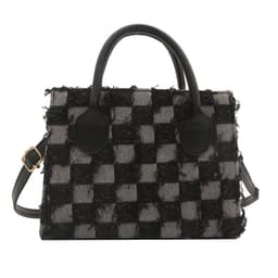 image-Plaid New Korean Style Fashionable Trendy One-shoulder Winter Textured Messenger Bag