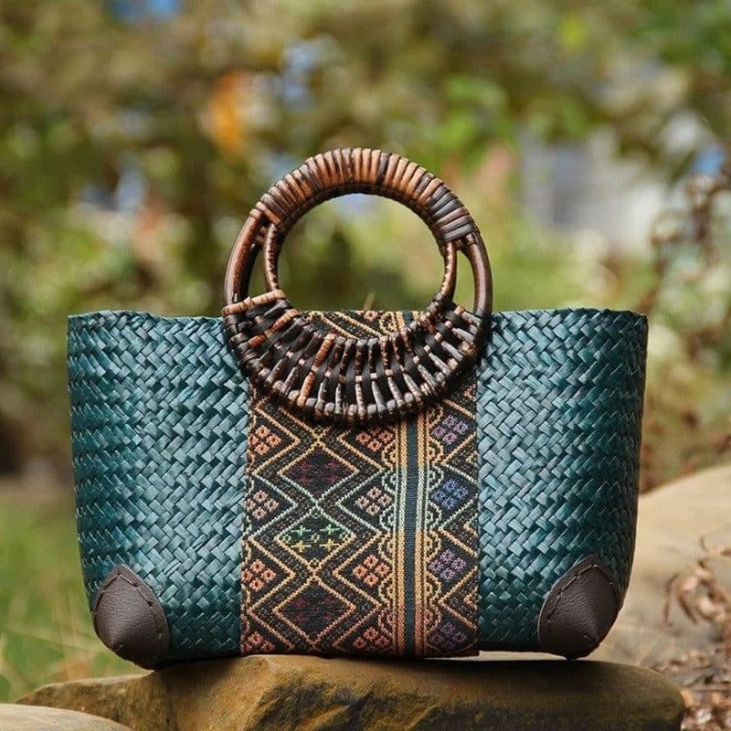 image-Straw Woven Women's Bag Leisure Holiday Handbag