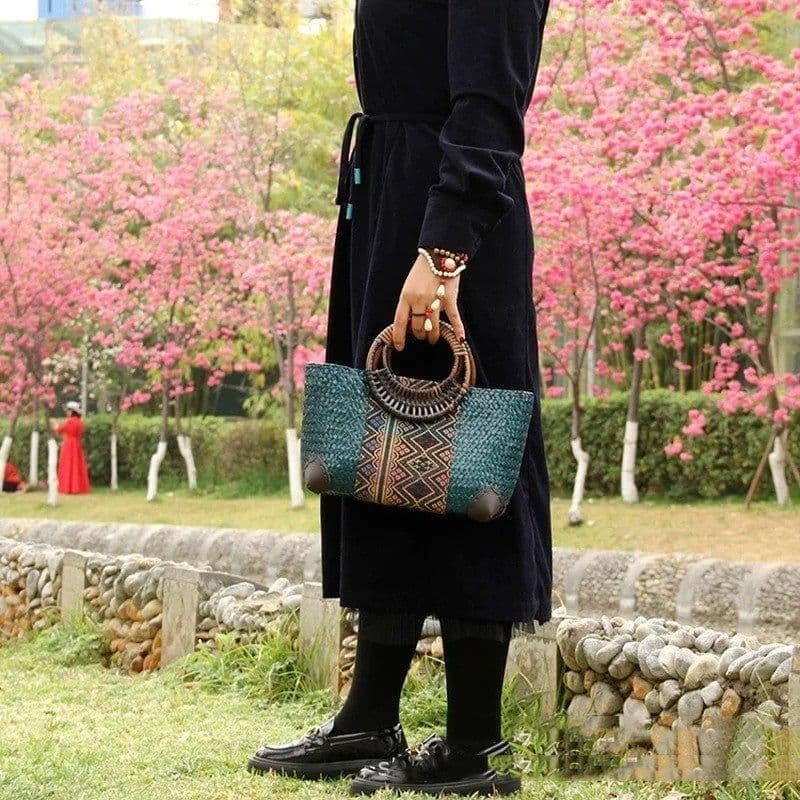 image-Straw Woven Women's Bag Leisure Holiday Handbag