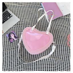 image-Simple All-match Heart-shaped Transparent Hand Crossbody Bag
