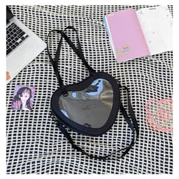 image-Simple All-match Heart-shaped Transparent Hand Crossbody Bag