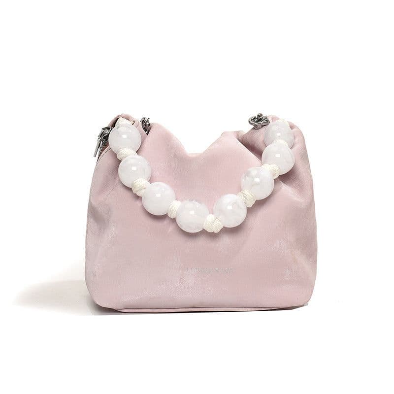 image-Women's Chain Pearl Hand Crossbody Bag