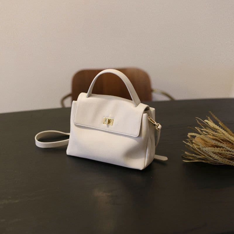 image-Soft Cowhide Commuter Bag Portable Shoulder Simple Large Capacity Crossbody Women's Bag