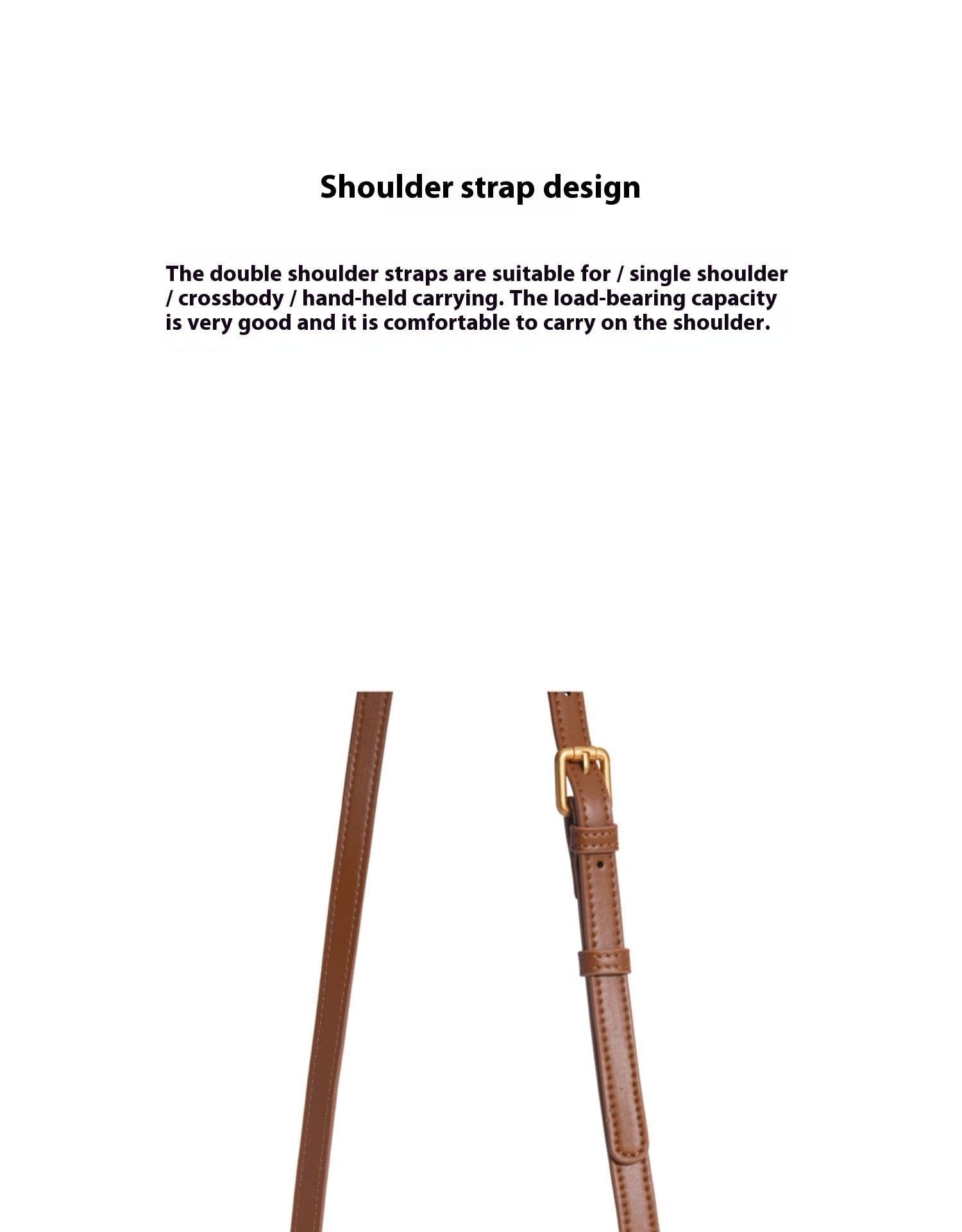 image-Women's Hand-carrying Genuine Leather Semi-circular Saddle Bag