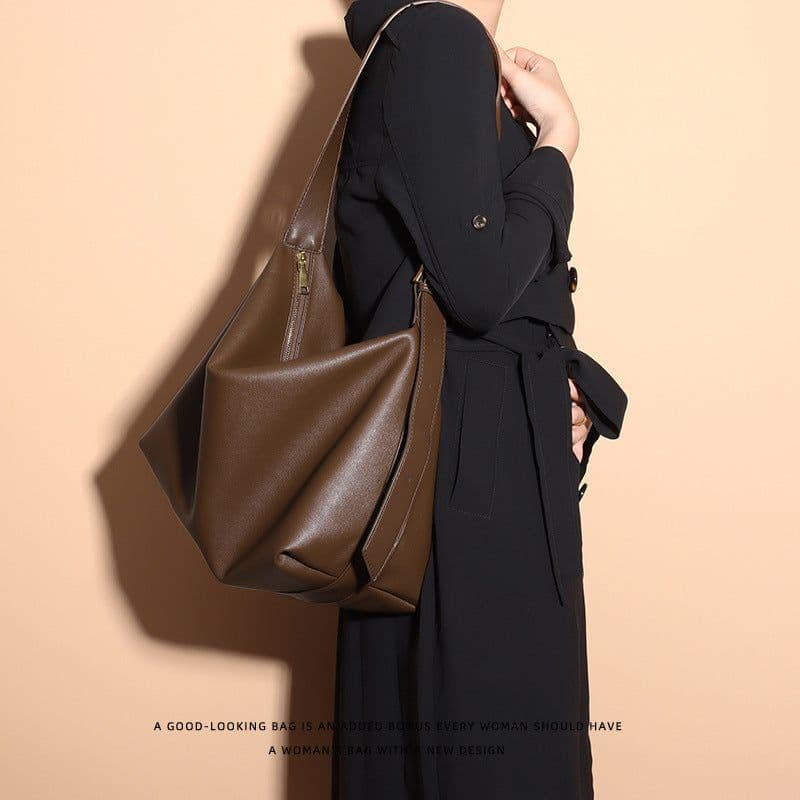 image-Women's Spring Genuine Leather Large-capacity Crossbody Bag
