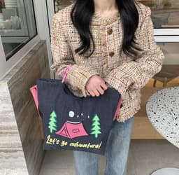 image-Artistic Simple Denim Crossbody Handbag