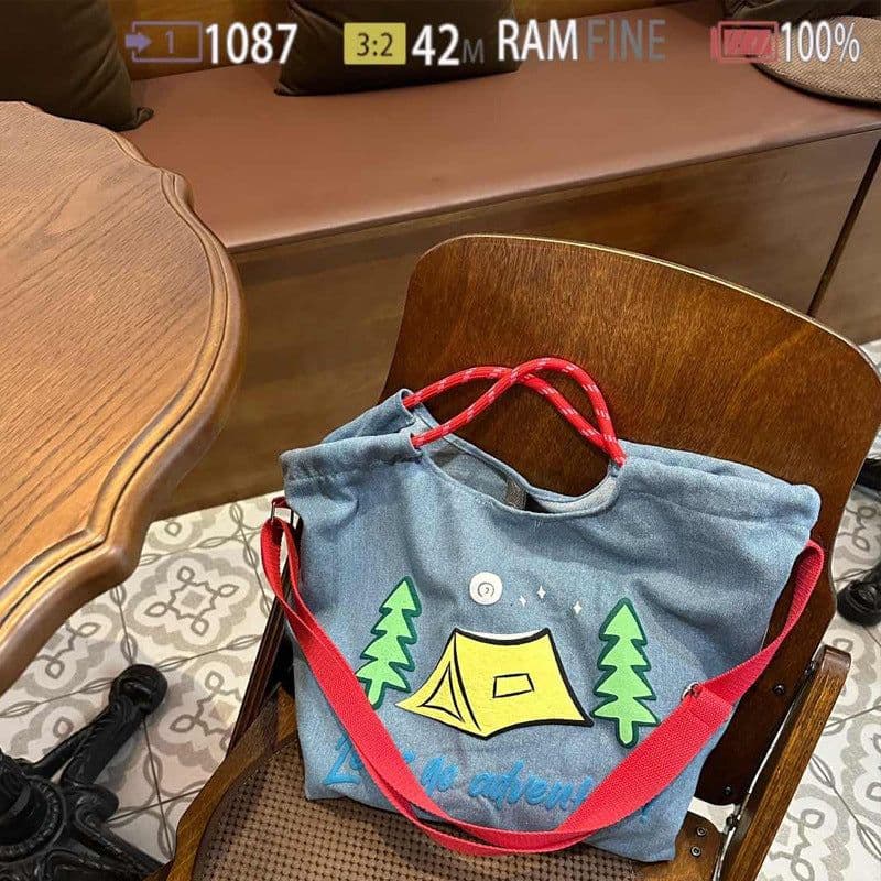 image-Artistic Simple Denim Crossbody Handbag