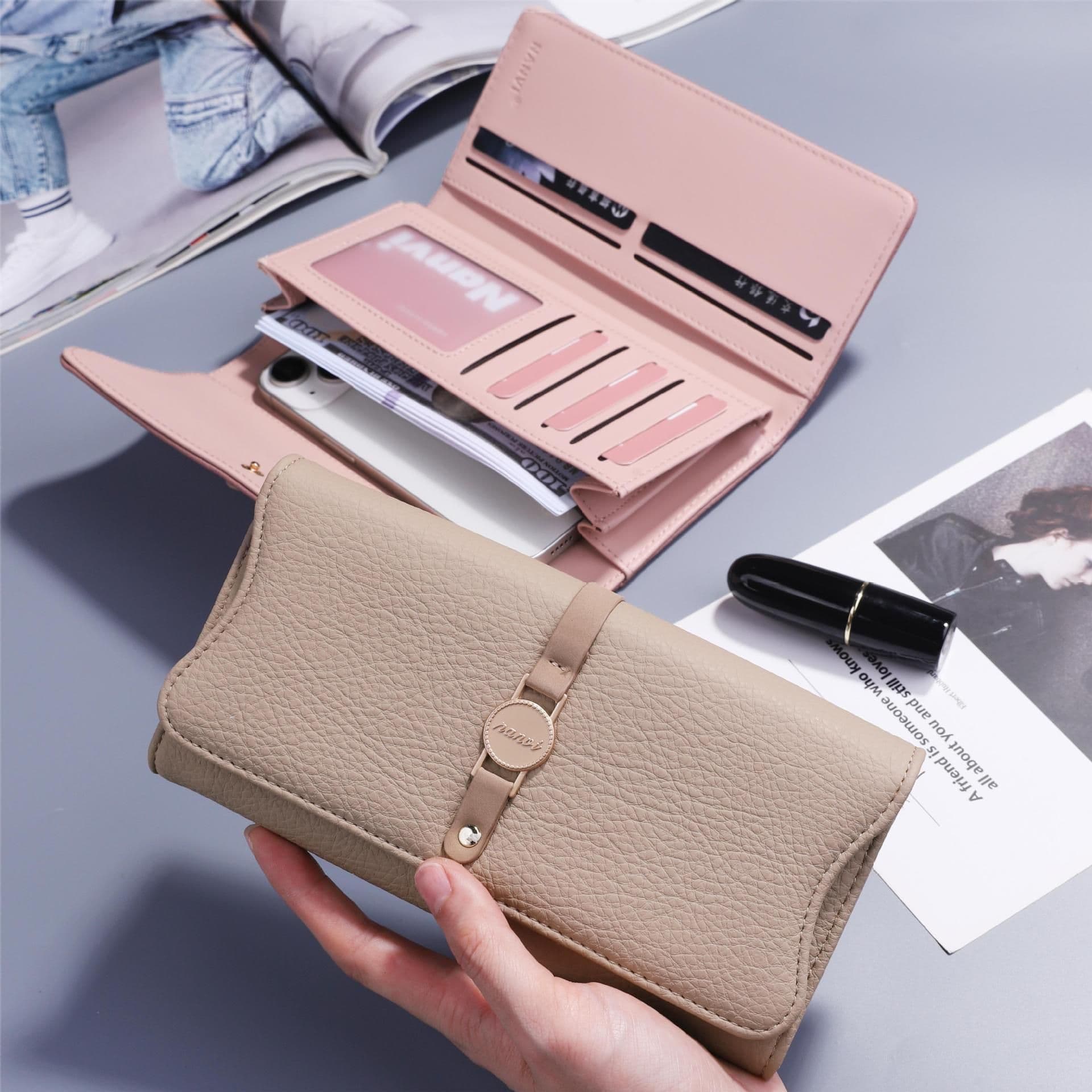 image-Women's Leather Purse Long And Simple Fashion