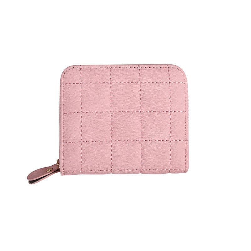 image-Fashion Plaid Embroidered Card Holder Mini Ladies