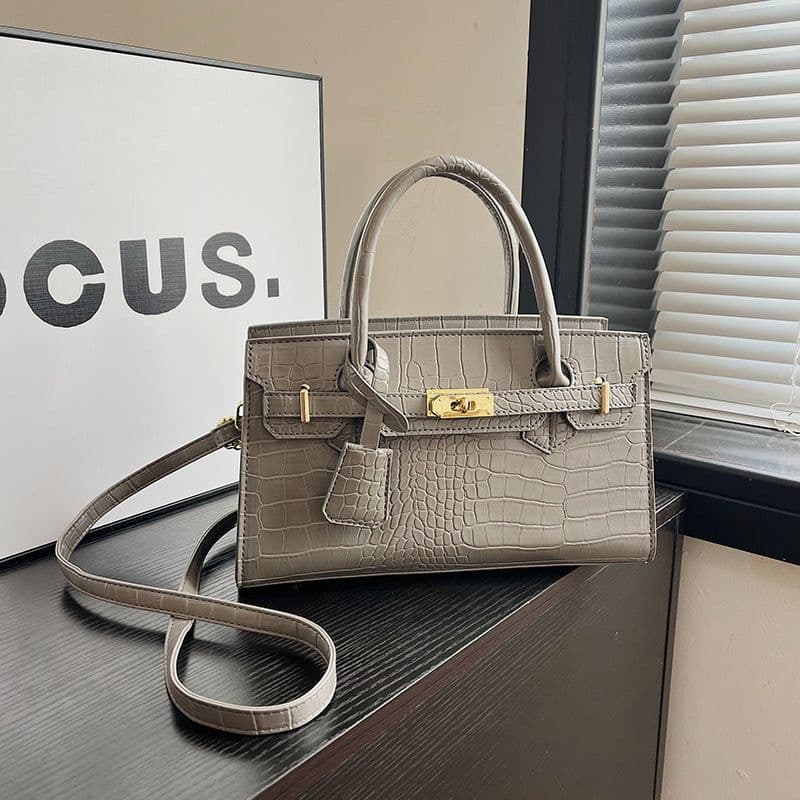 image-Fashion Crocodile Pattern Kelly Women's Handbag