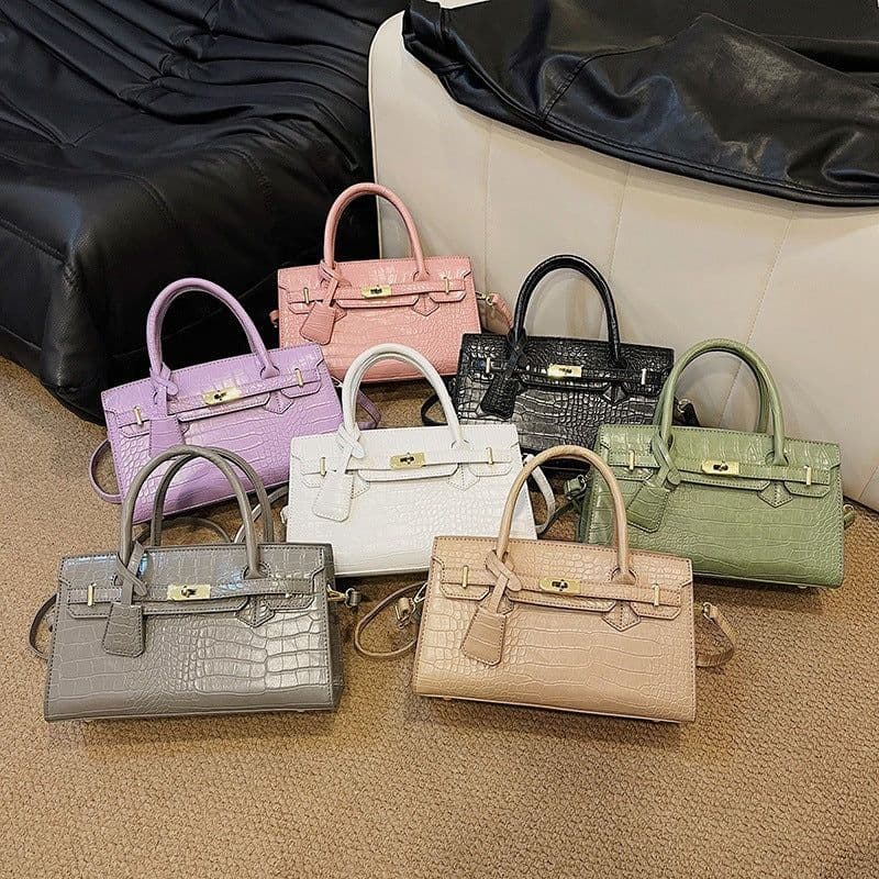 image-Fashion Crocodile Pattern Kelly Women's Handbag