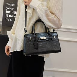 image-Fashion Crocodile Pattern Kelly Women's Handbag
