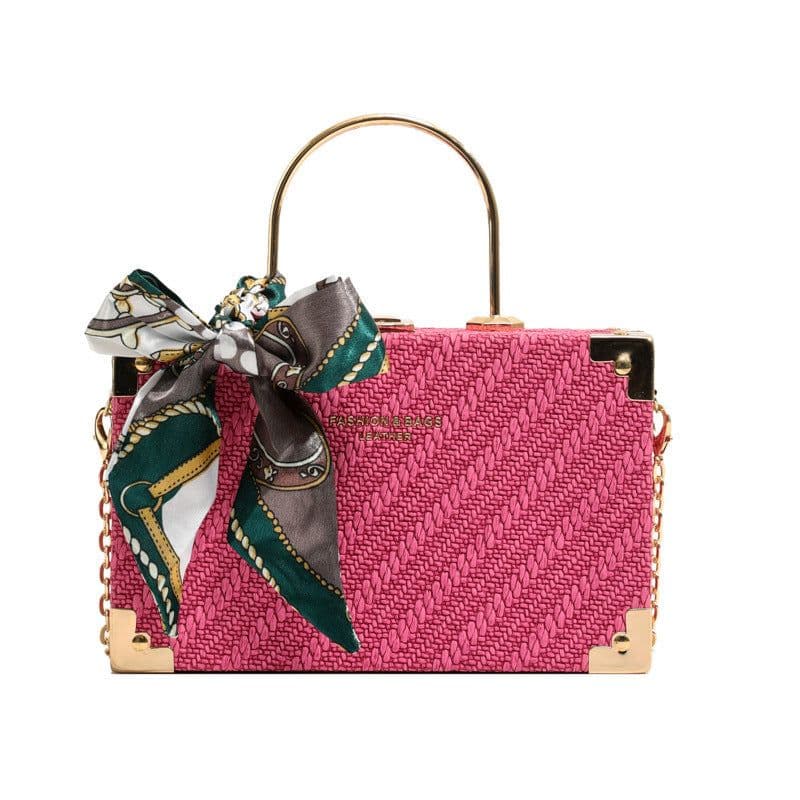 image-Silk Scarf Portable Small Square Bag Fashion Twill