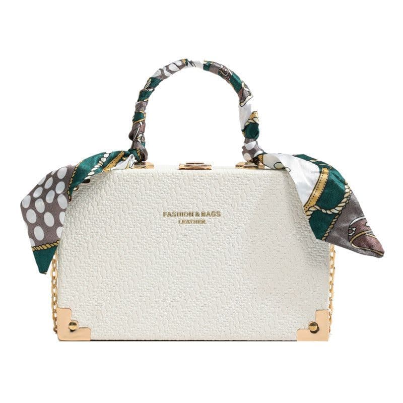 image-Silk Scarf Portable Small Square Bag Fashion Twill