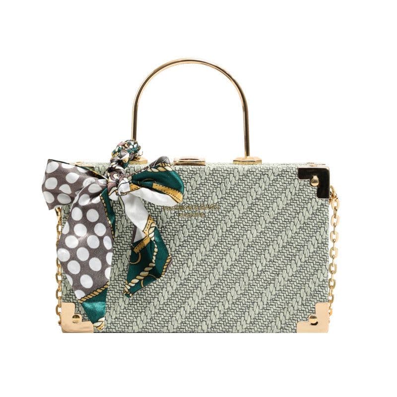 image-Silk Scarf Portable Small Square Bag Fashion Twill